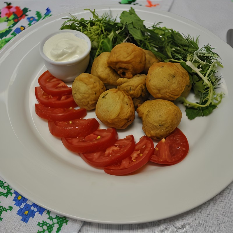 Грибы в кляре со сметаной