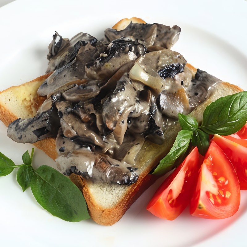 Грибы в сливочном соусе с шалфеем