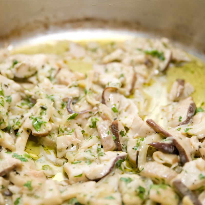 Грибы, запеченные в сметане, с сыром