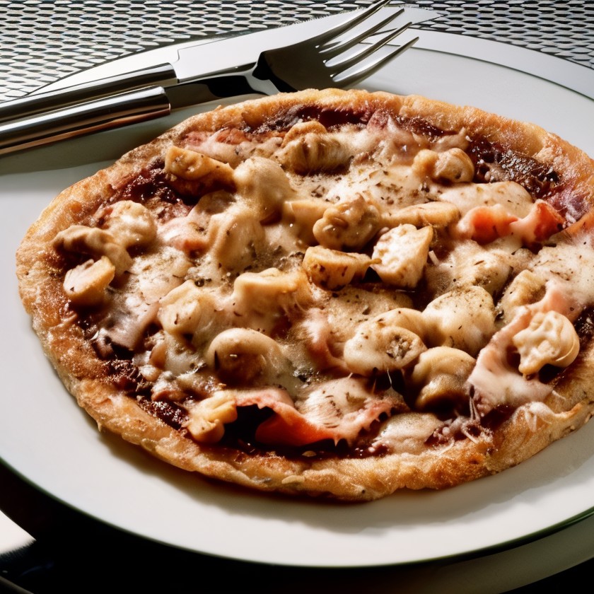 Грибная пицца с чоризо