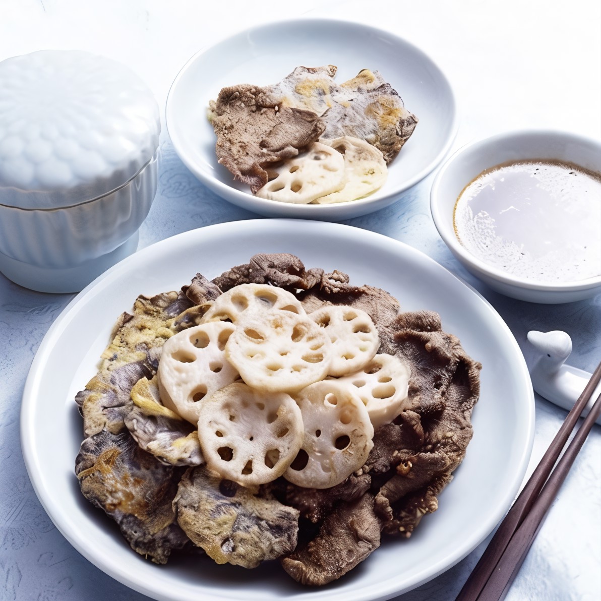 Грибные оладьи с петрушкой