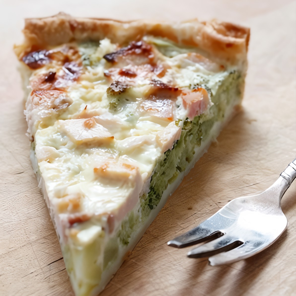 Грибной киш с беконом и артишоками