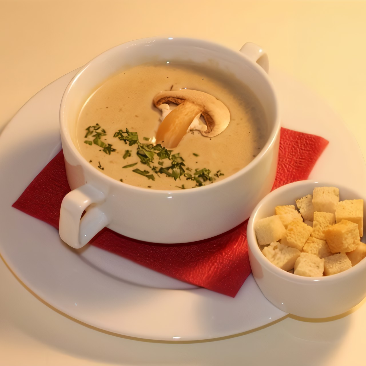 Грибной крем-суп с сельдереем