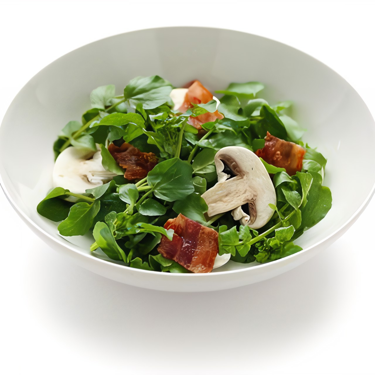 Грибной салат с прошутто и трюфельным маслом