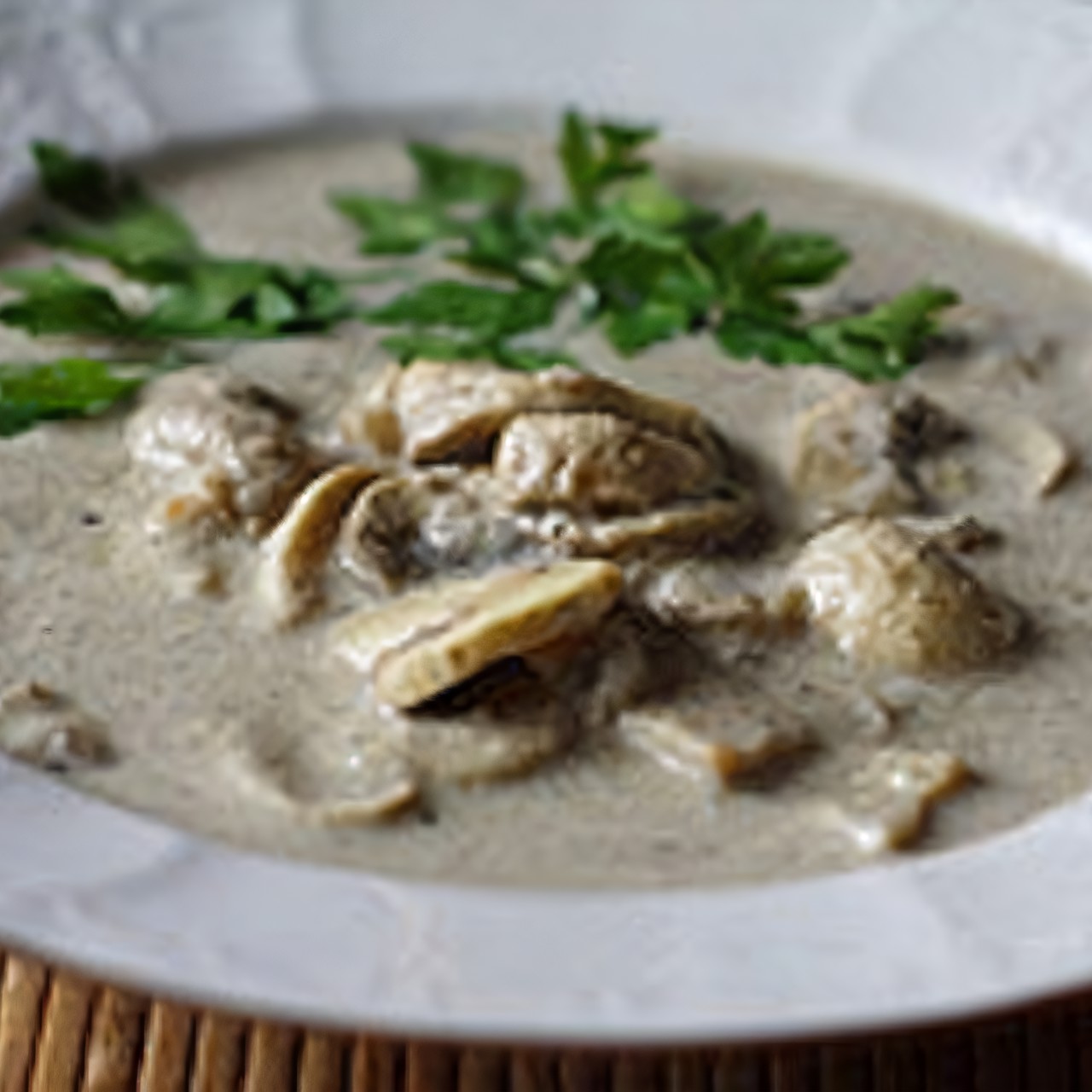 Грибной суп с вином