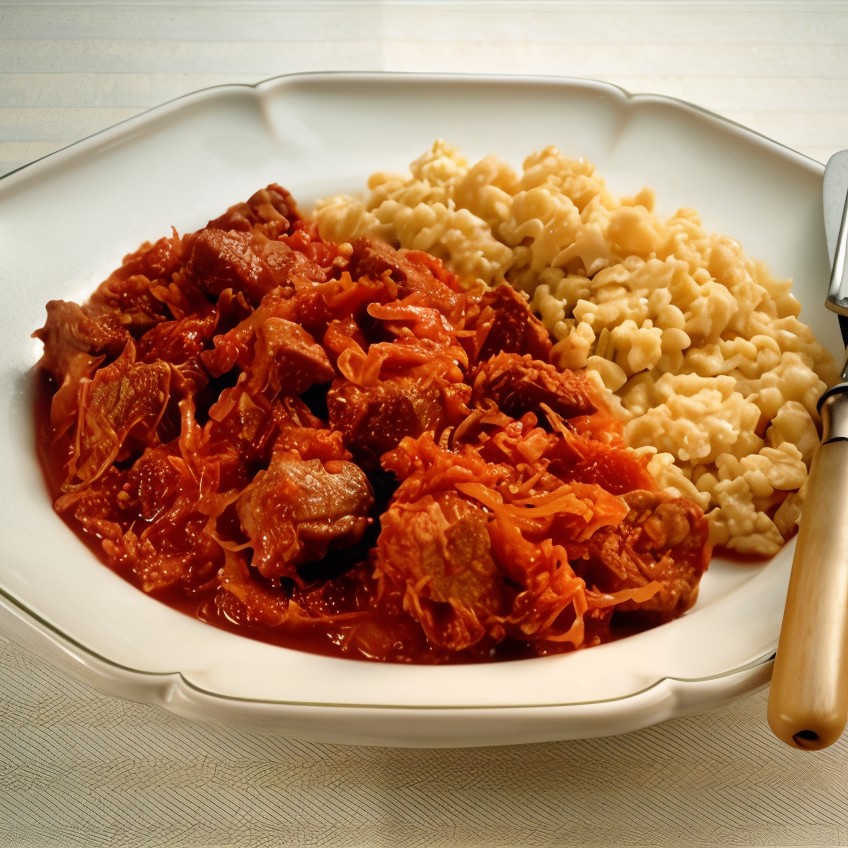 Гуляш из говяжьего сердца или вымени