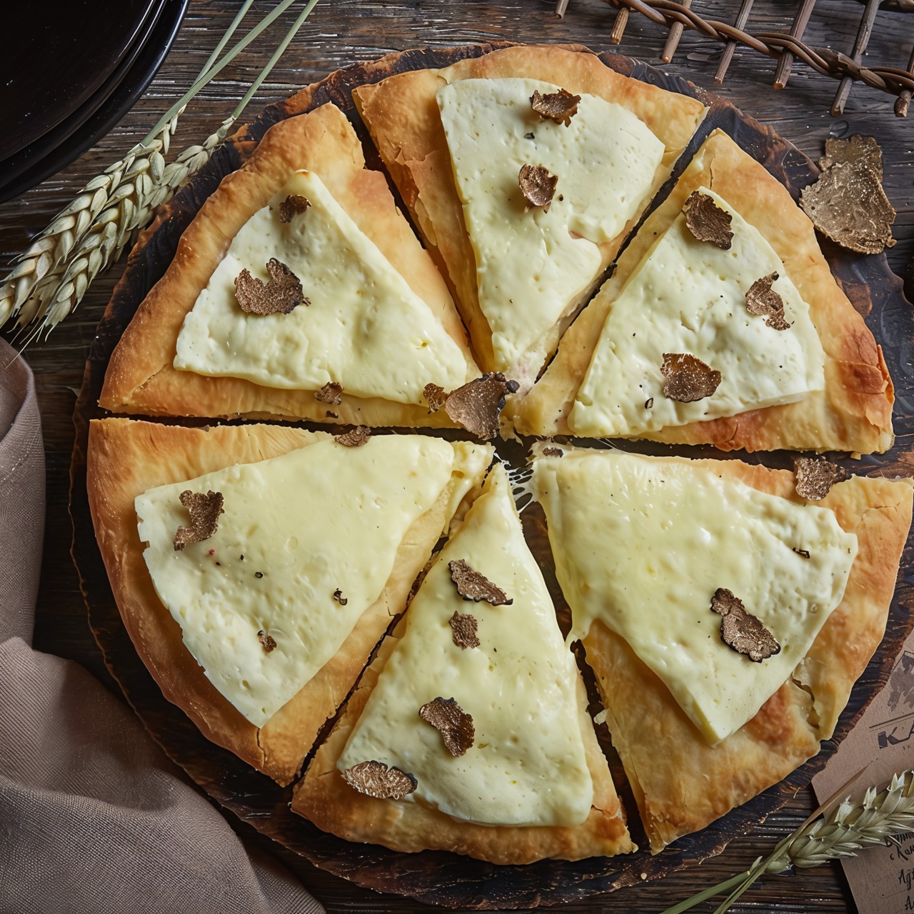 Хачапури с черным трюфелем