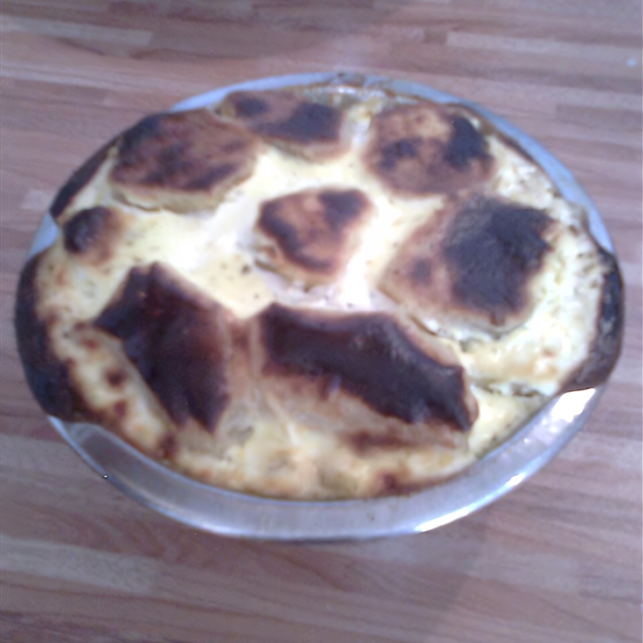 Хек, запеченный с грибами и картофелем