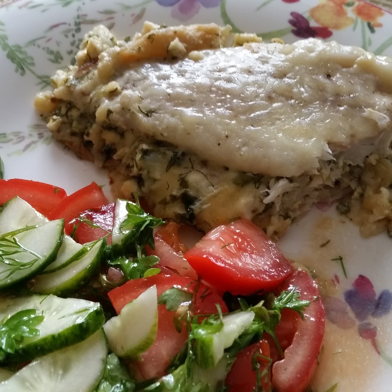 Хек, запеченный с сыром в фольге