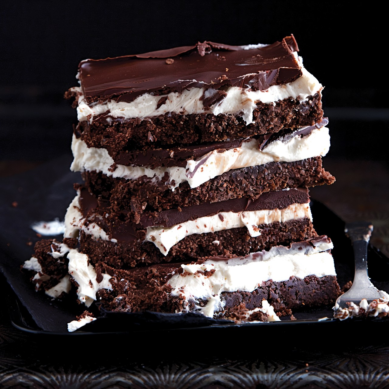 Холодный слоеный десерт