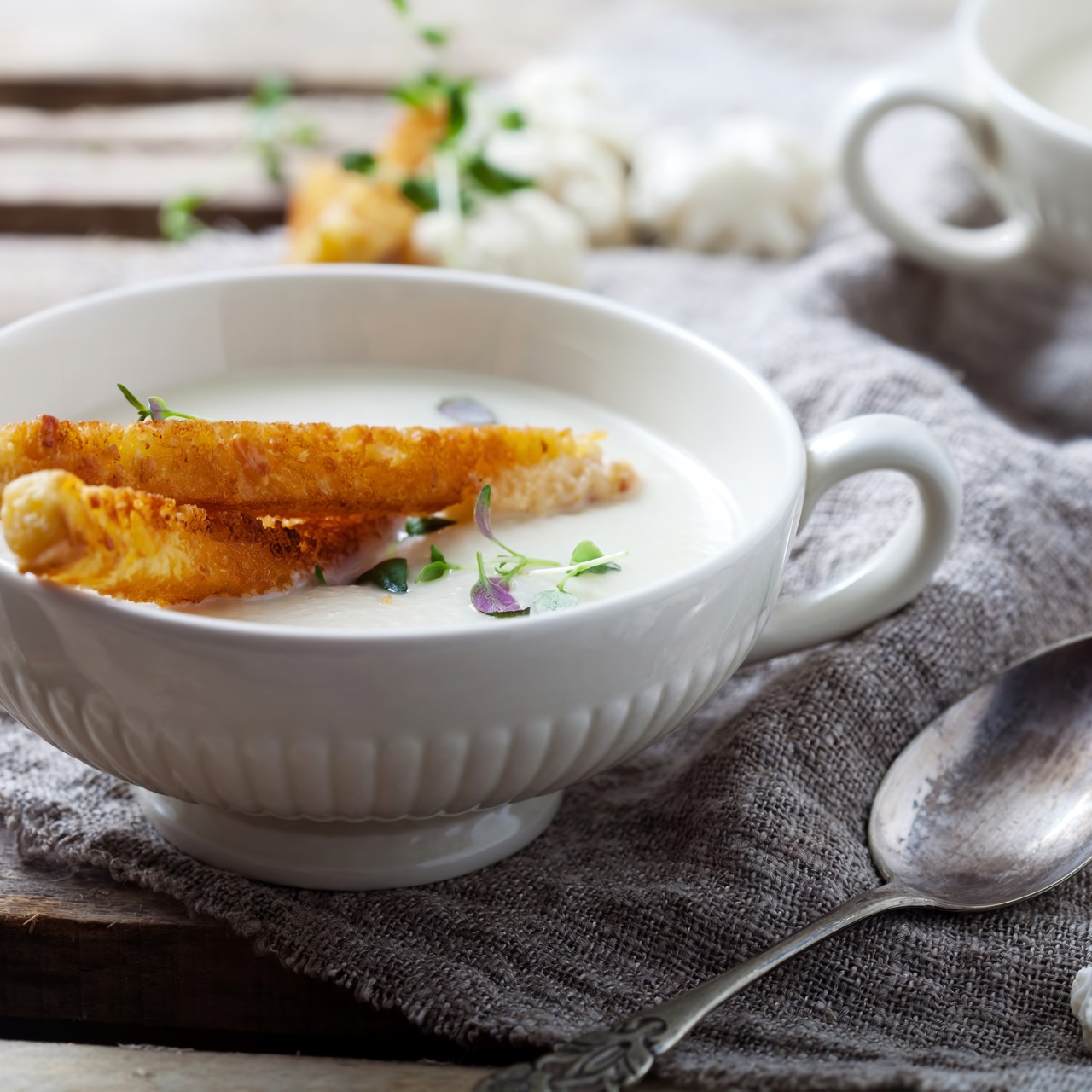 Холодный суп-пюре из цветной капусты