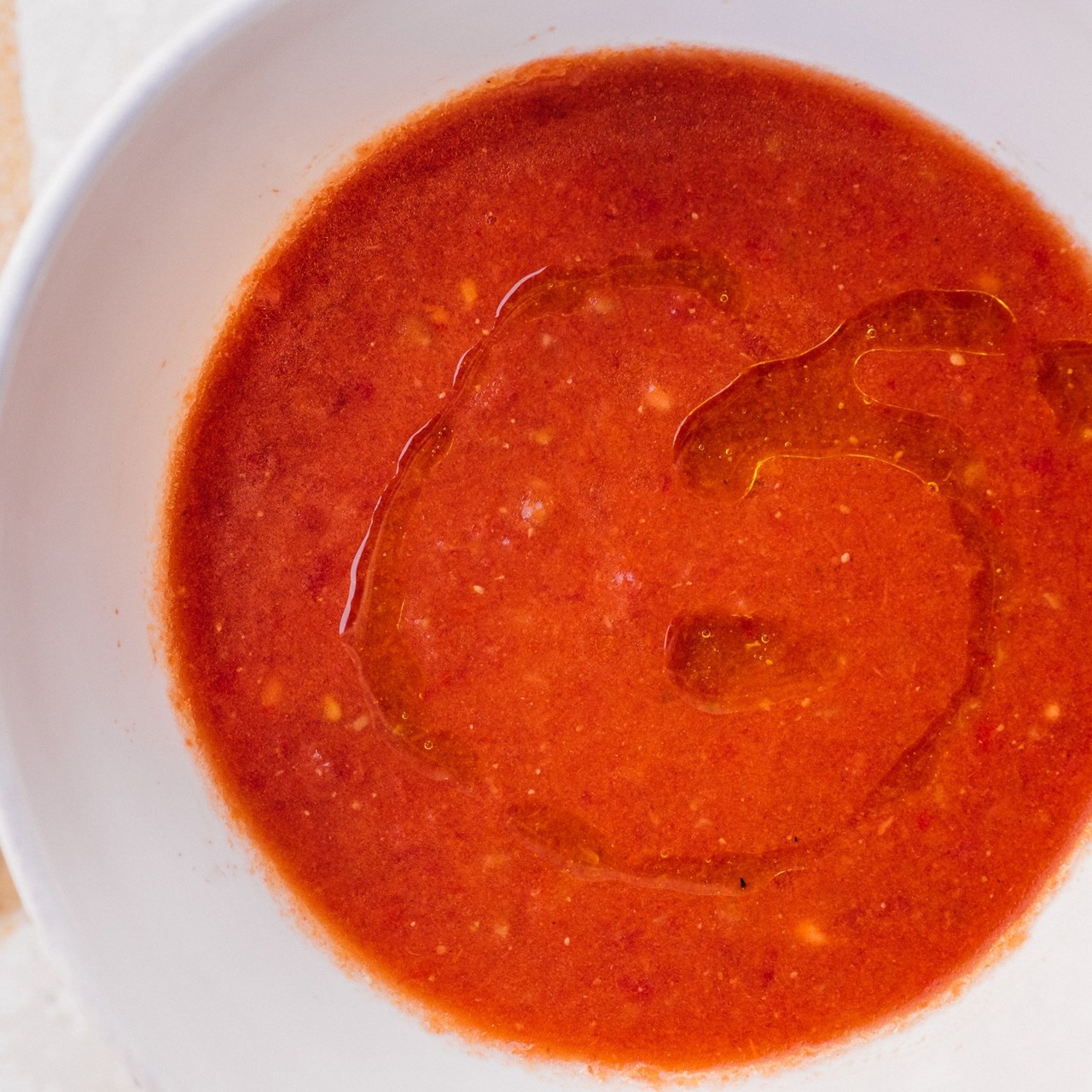 Холодный суп гаспачо с хересным уксусом