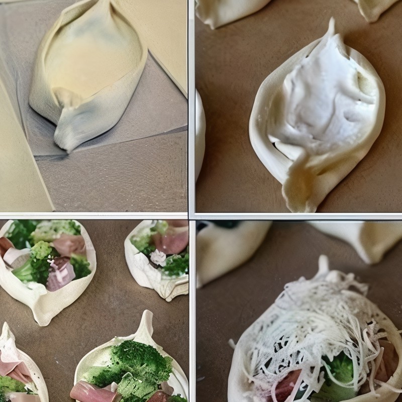 Хрустящие мини-пиццы с беконом и брокколи