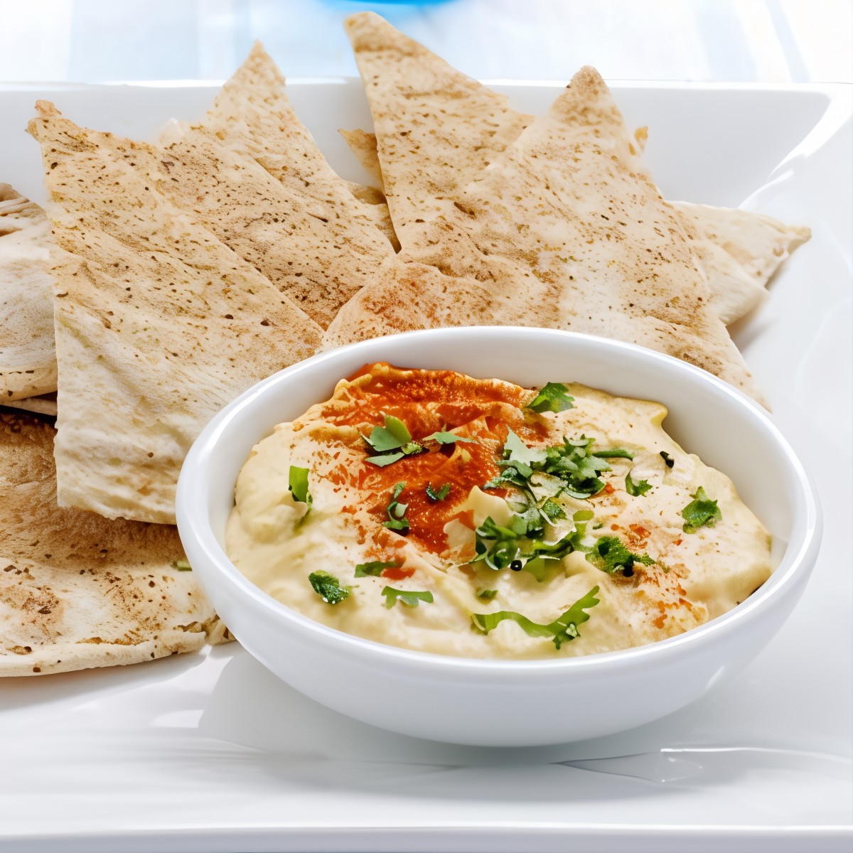 Хумус с печеным чесноком и петрушкой