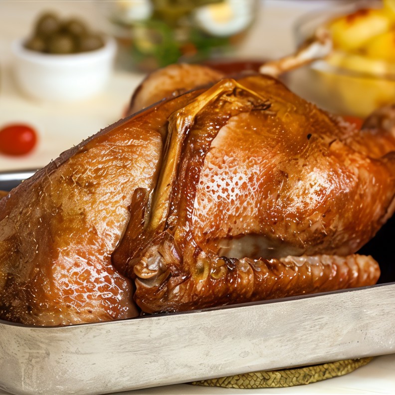 Индейка с яблоками