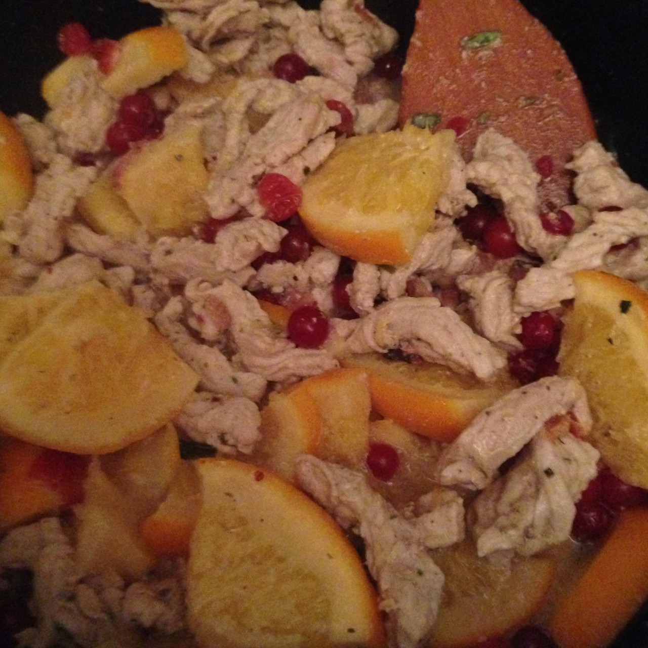 Индейка с клюквой и апельсинами