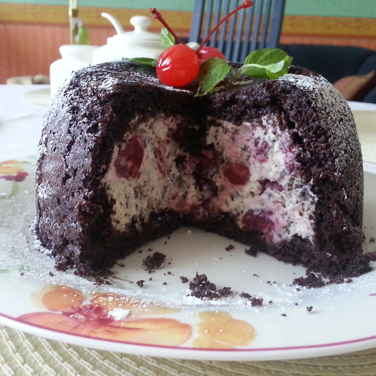 Итальянский шоколадный десерт или торт-купол (Zuccotto)