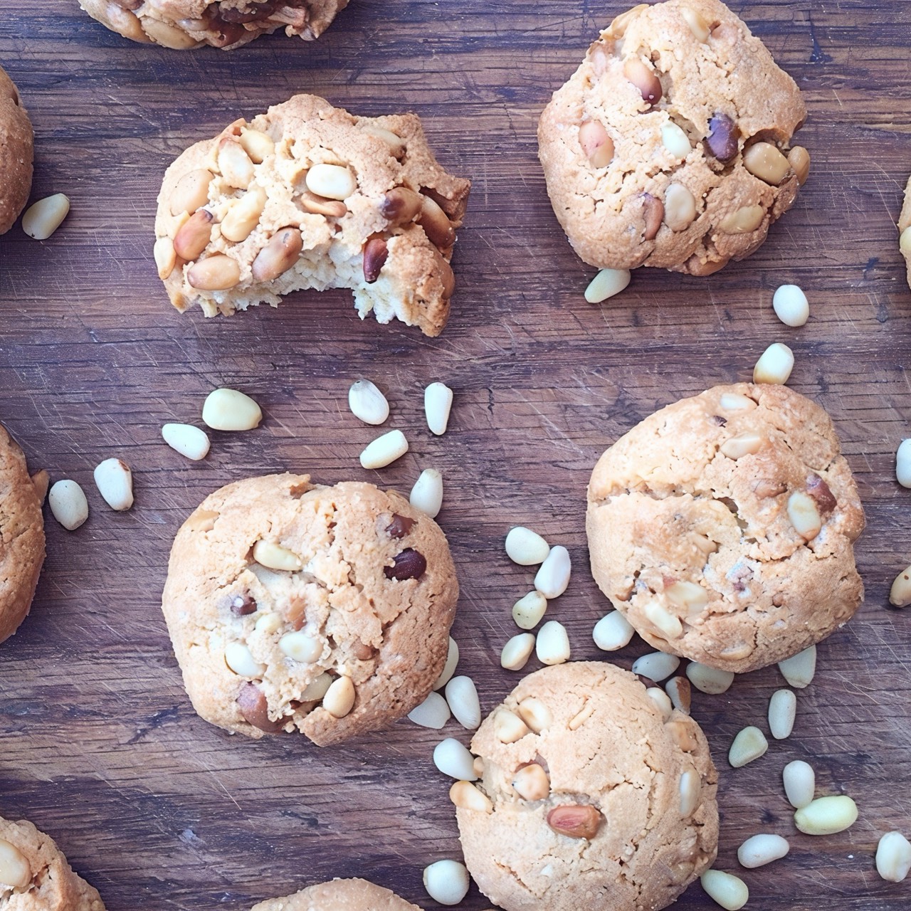 Итальянское миндальное печенье с кедровыми орешками