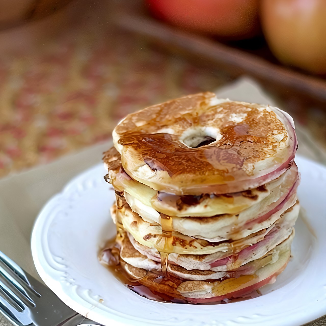 Яблочные круги с мёдом