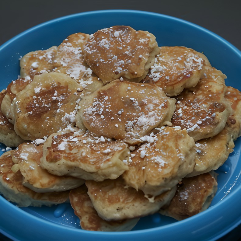 Яблочные оладьи с йогуртом