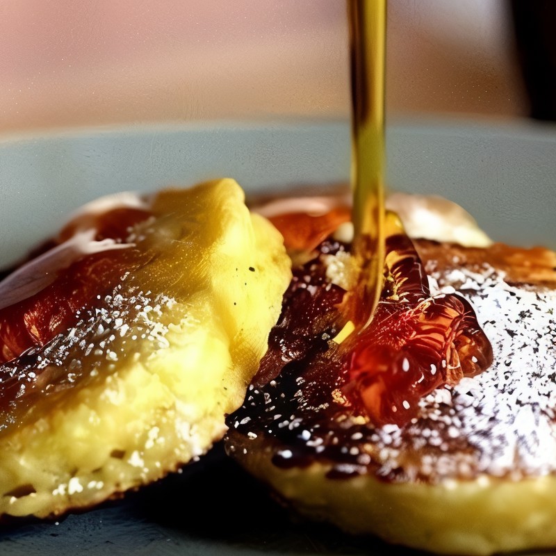 Яблочные оладьи с ванилью