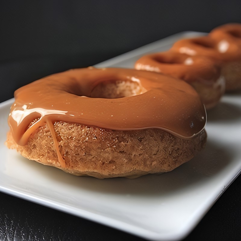 Яблочные пончики с карамелью