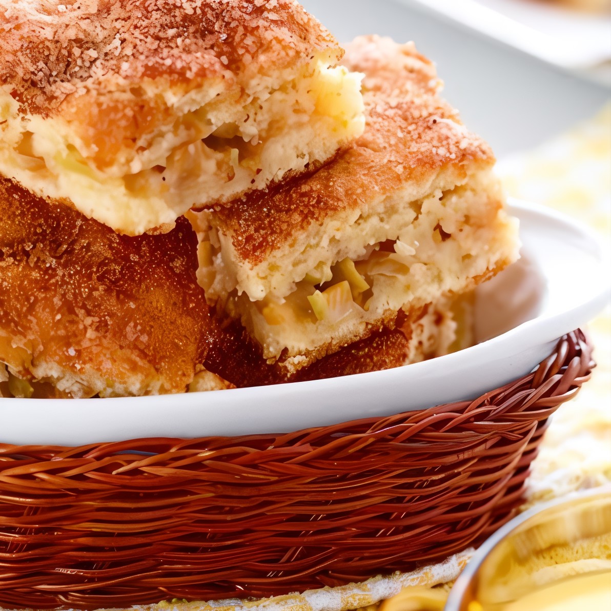 Яблочный кугель с мацой