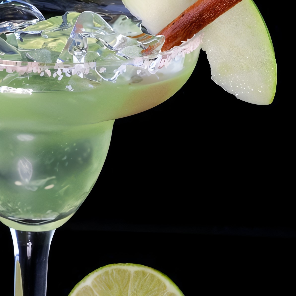 Яблочно-лаймовый зеленый пунш