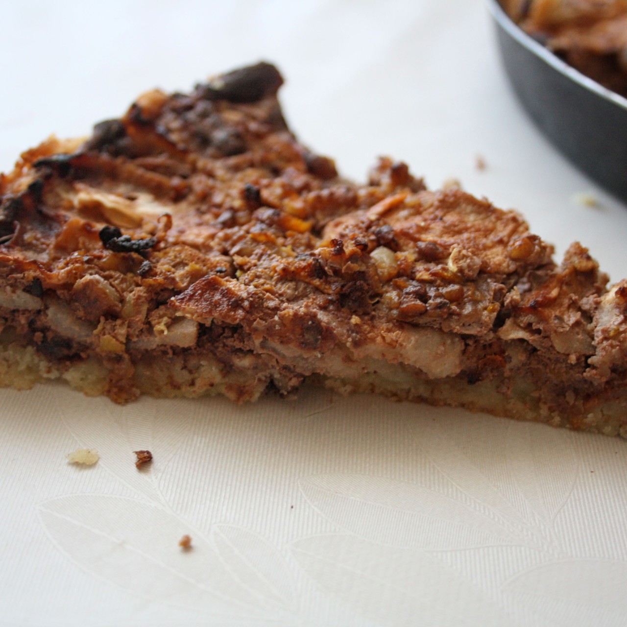 Яблочно-шоколадный пирог