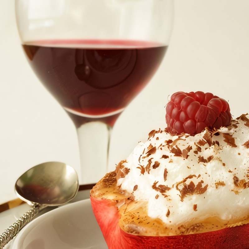 Яблоки под белковым кремом