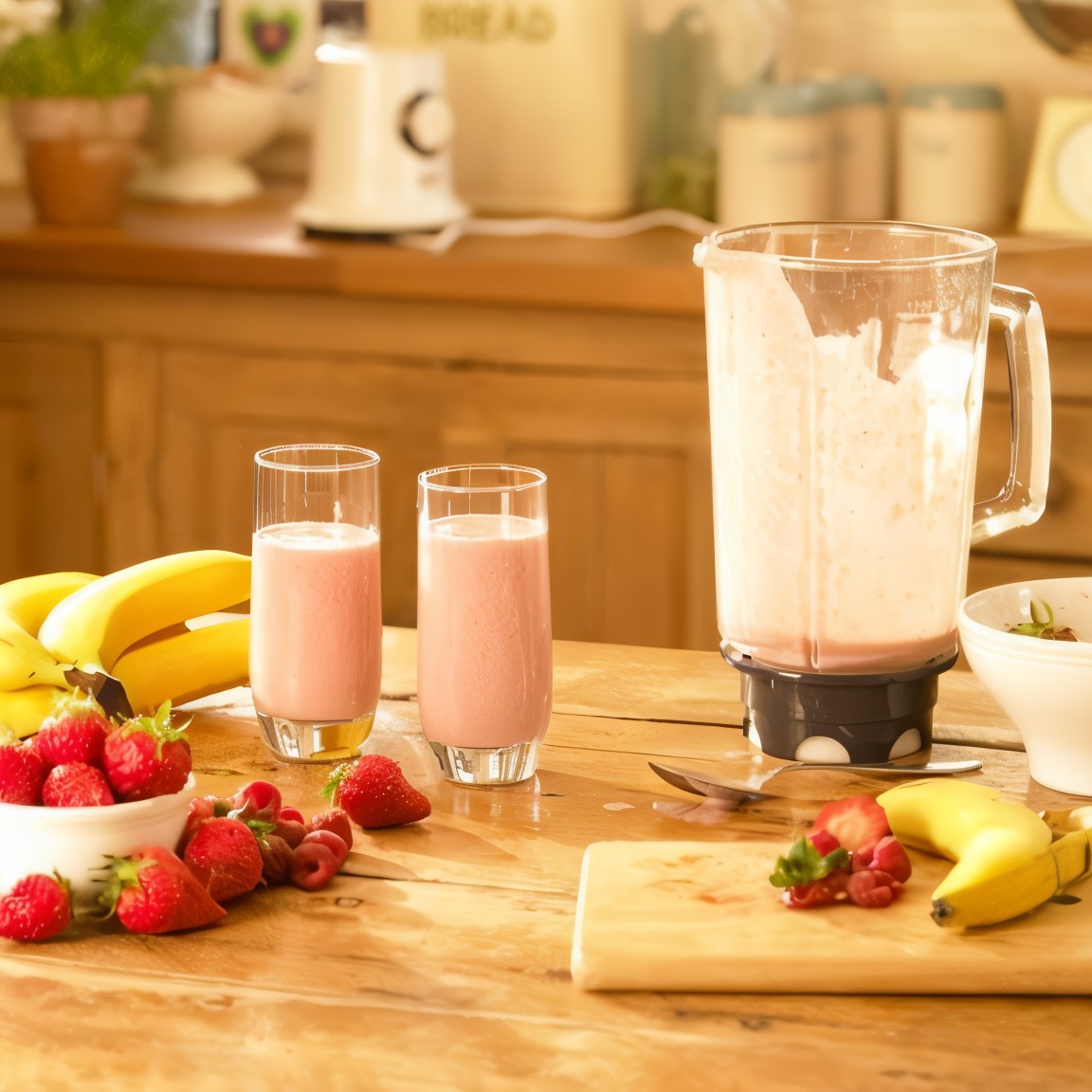 Ягодно-банановый коктейль