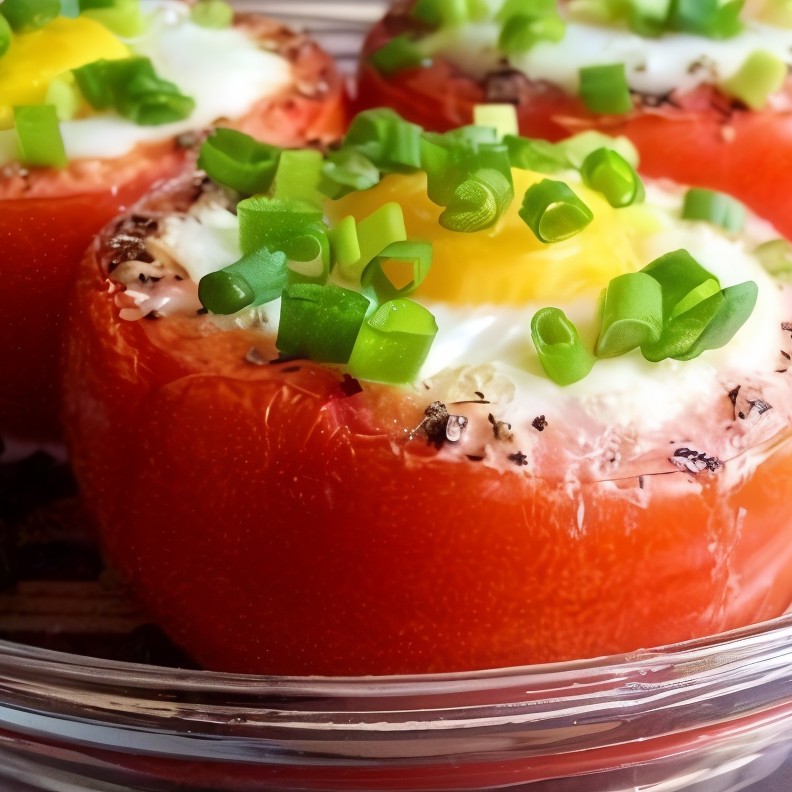 Яичница в помидорах