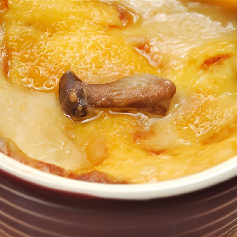 Яичный кокот с сушеными сморчками или белыми грибами