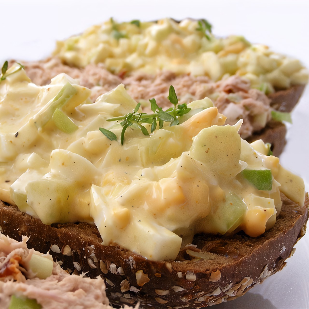 Яичный салат с сельдереем и горчицей