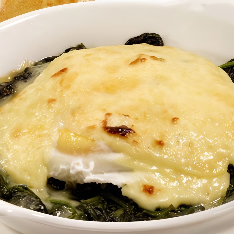 Яйца по-флорентийски со шпинатом