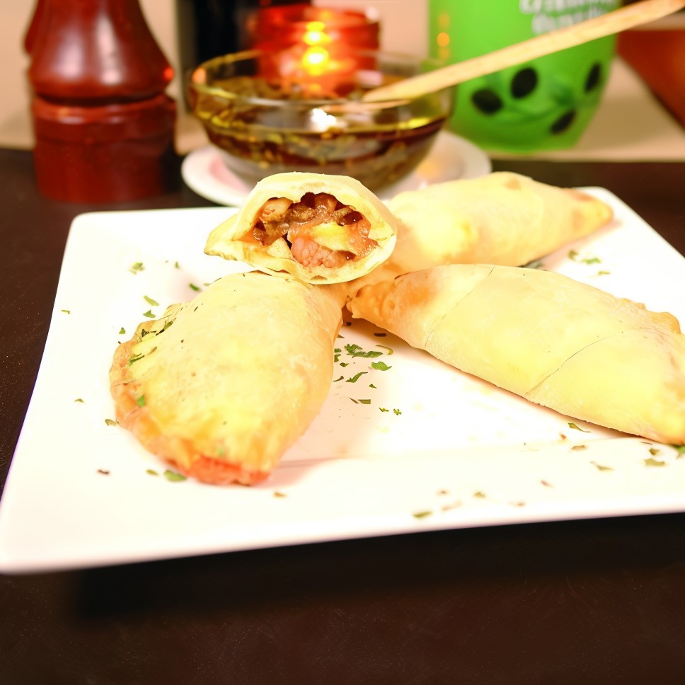 Эмпанадас с яйцами, ветчиной, оливками и чеддером