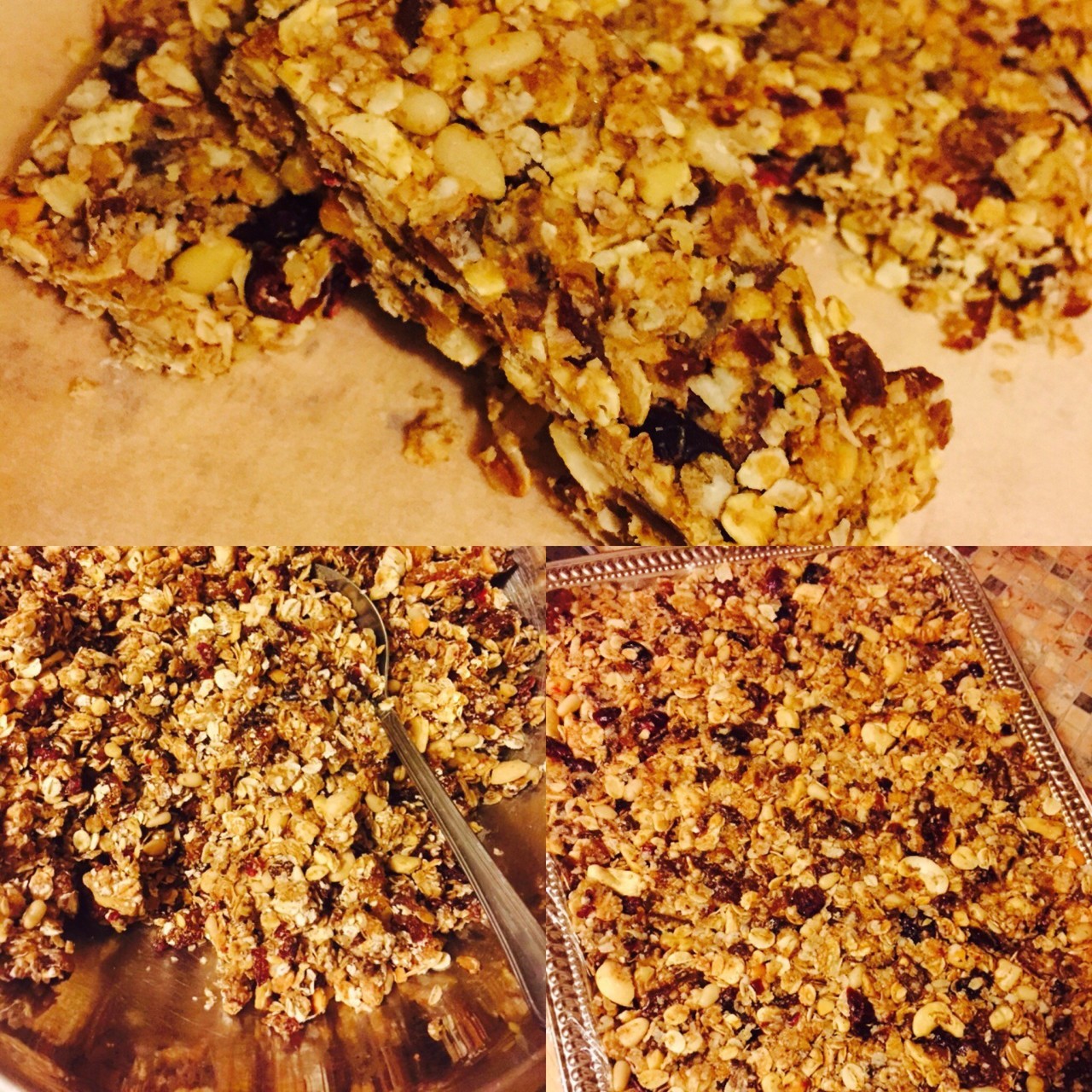 Энергетические плитки гранолы без запекания