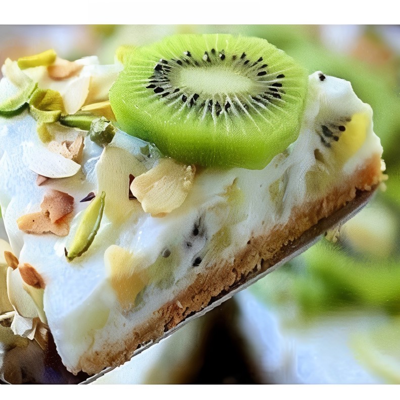 Йогуртовый торт с киви и бананом