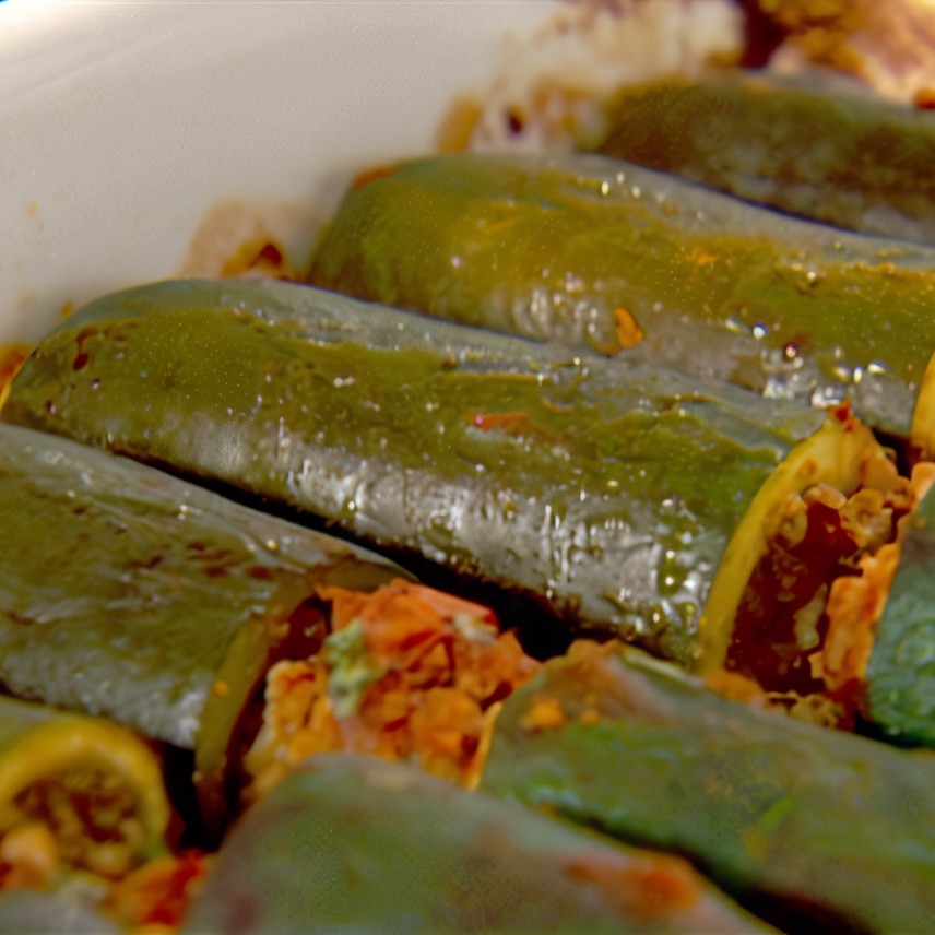 Кабачки фаршированные говядиной и булгуром