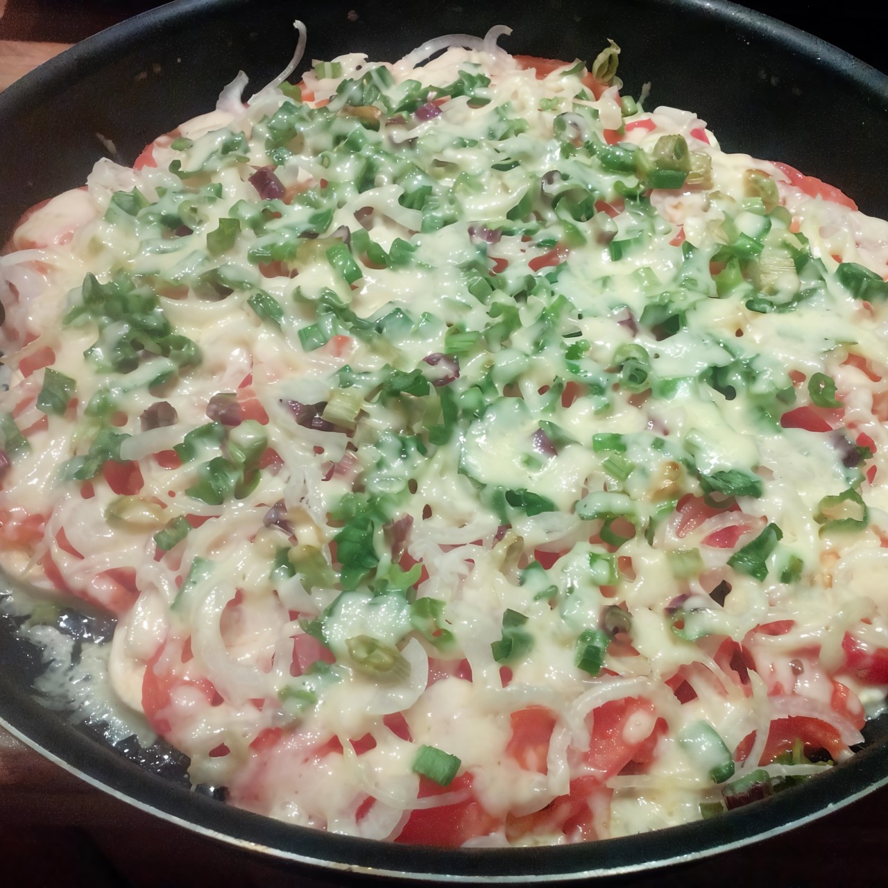 Кабачок с помидором и сыром