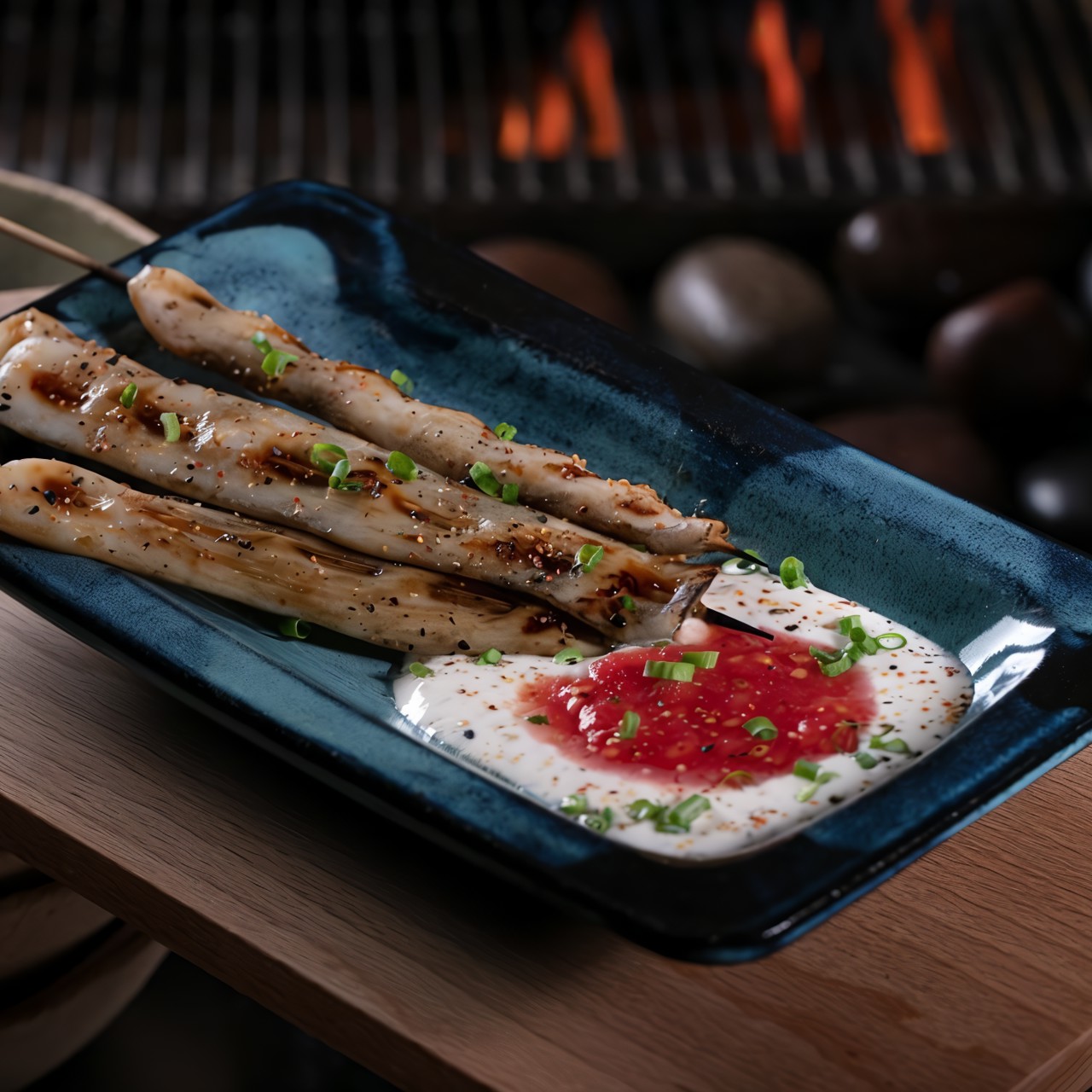 Кальмар с томатной сальсой