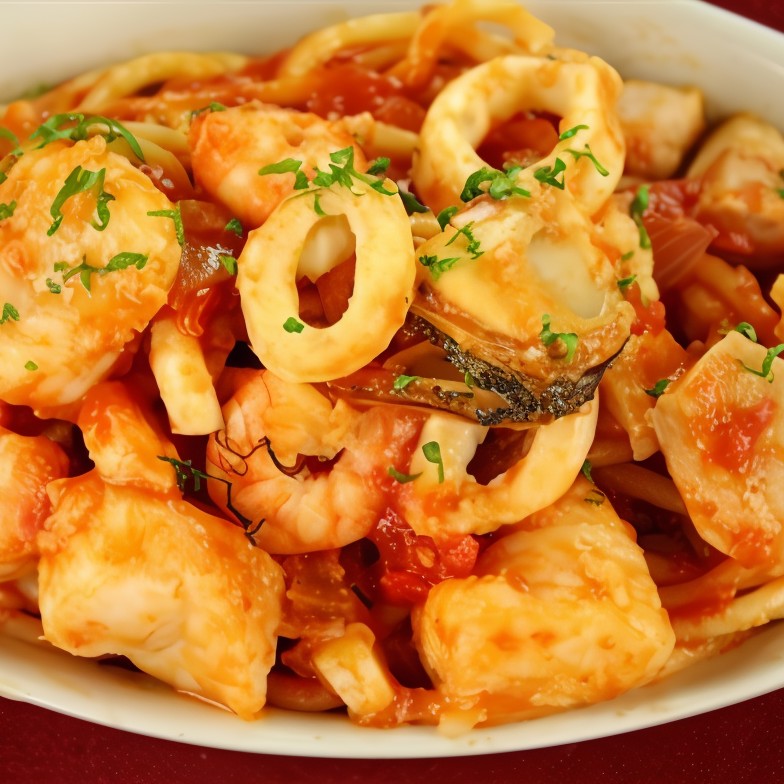 Кальмары с красным вином