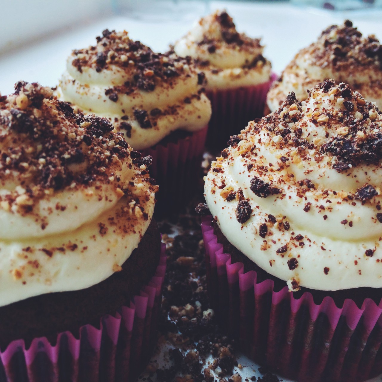 Капкейки с горьким шоколадом