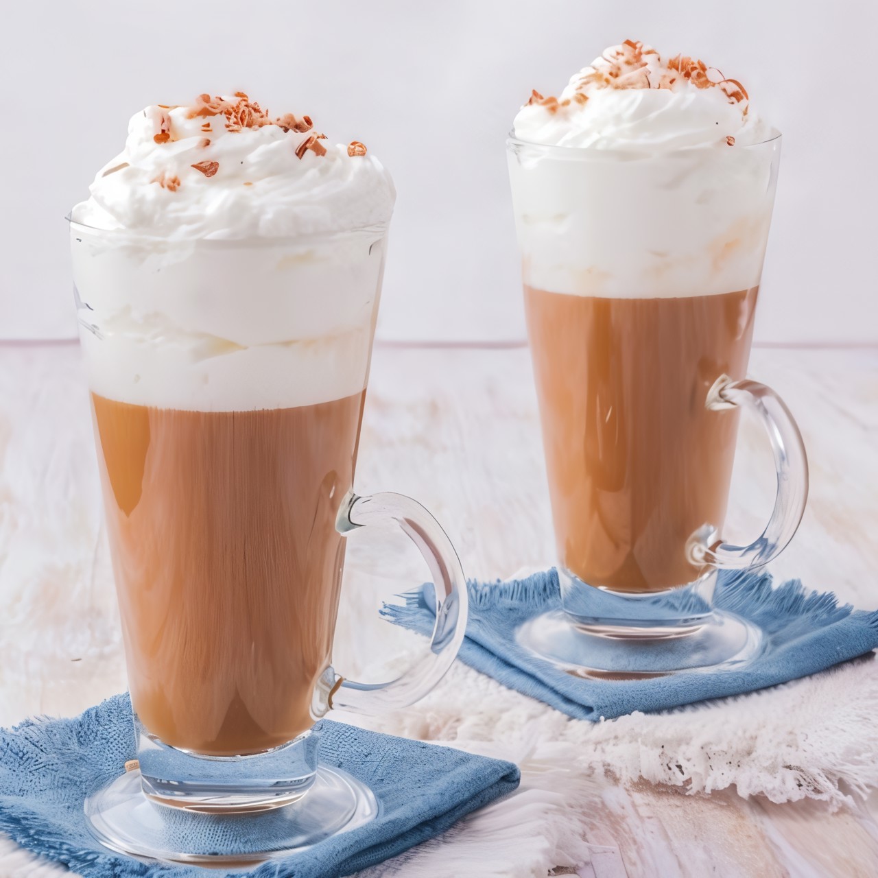 Карамельный чай с молоком и взбитыми сливками