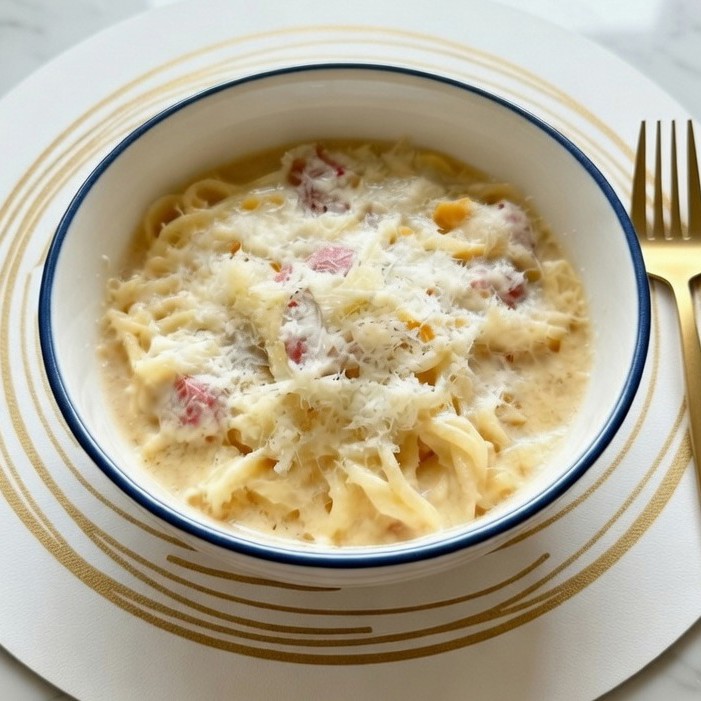 Карбонара с беконом и сливками