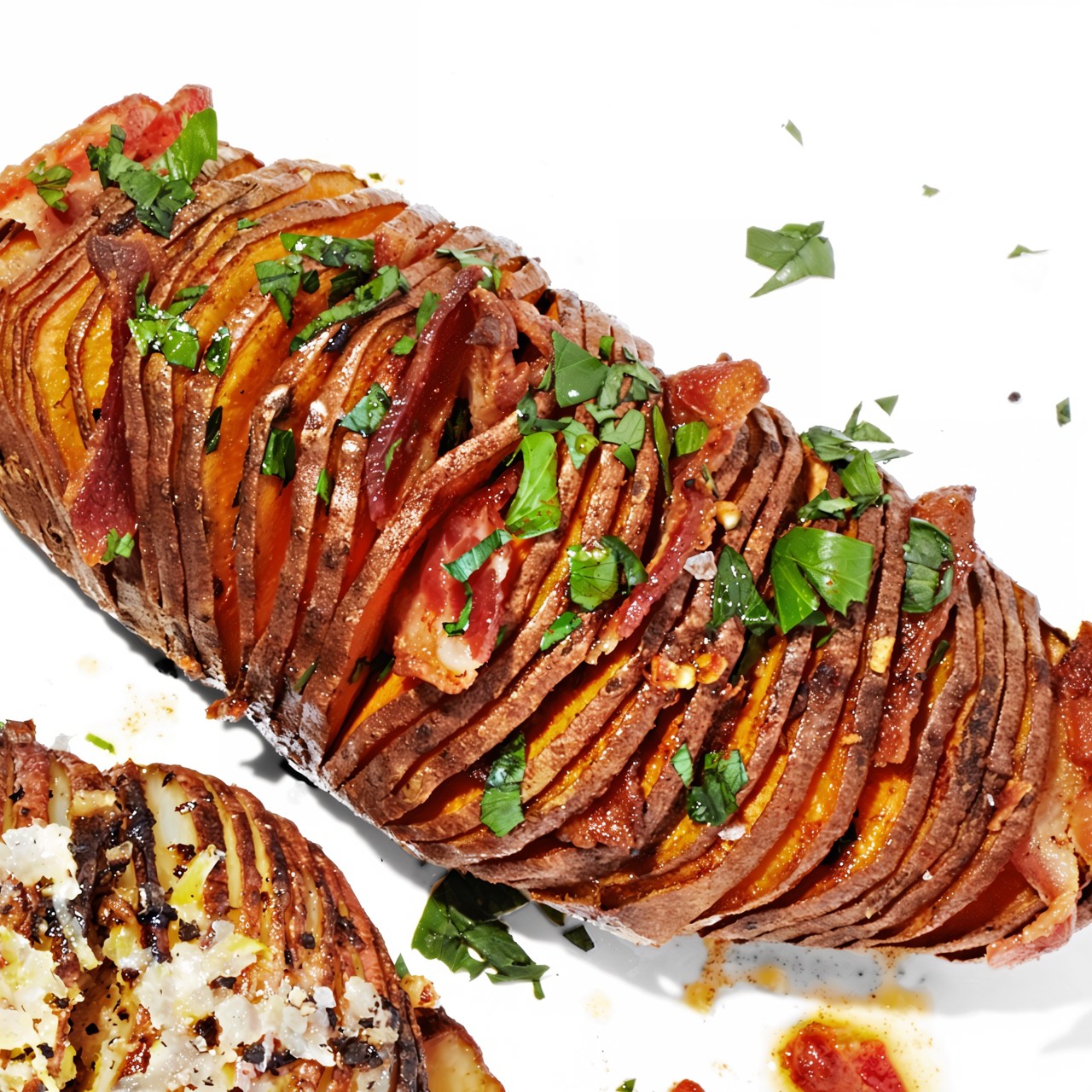 Картофель хассельбек с беконом