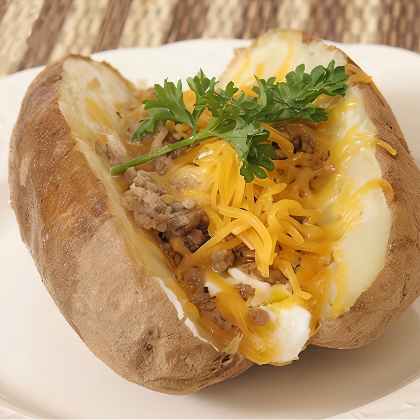 Картофель с мясным фаршем