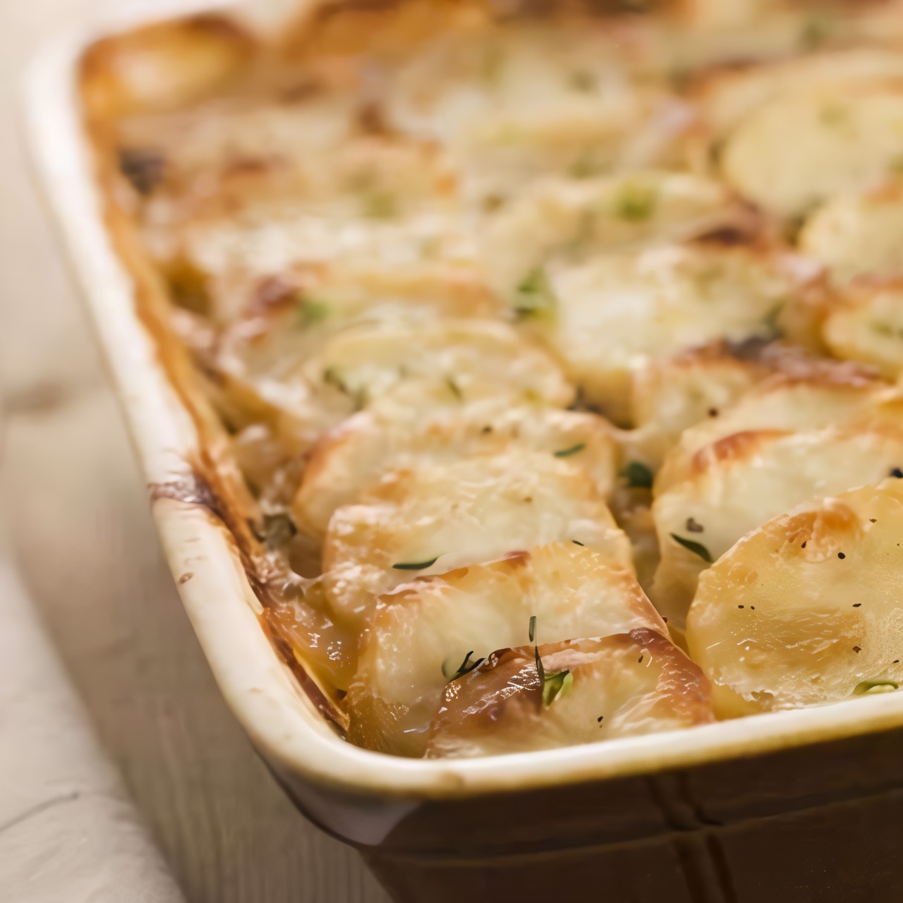 Картофель, запеченный с яйцами, сыром и молоком