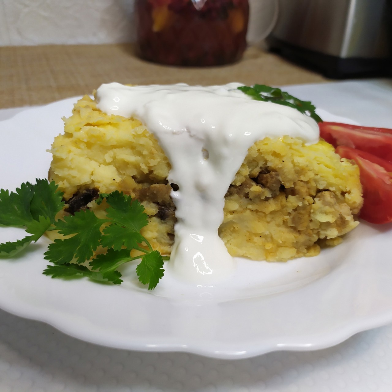 Картофельная запеканка с грибами