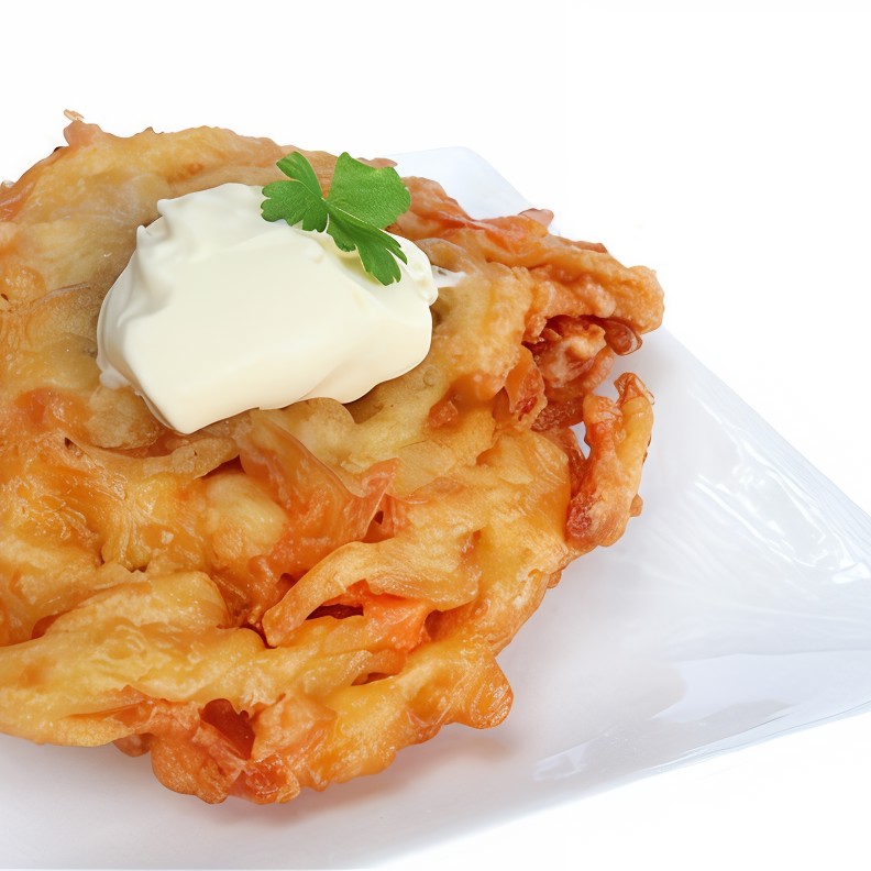 Картофельные латкес с красной икрой